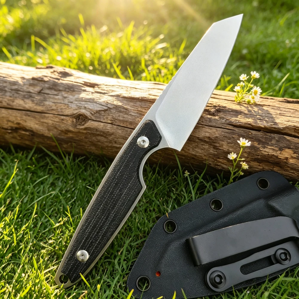 

Lightweight Durable Camping Travel Exquisite Pocket Knives with K Sheath Outdoor Adventure Essential Emergency Straight Knife