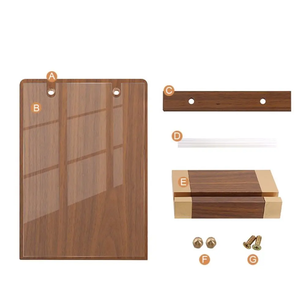

A4/A5 Walnut Wood Menu Clipboard Non-slip Base Horizontal/Vertical Table Top Sign Display Shelf Detachable Table Sign Holder