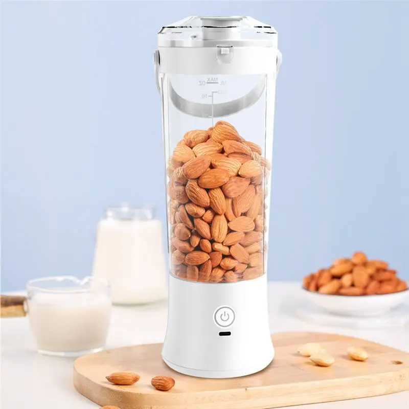 TAIGH-Portable Electric Juicer Maker Stainless Steel Blade 500Ml USB Rechargeable Personal Blender With Carry Handle