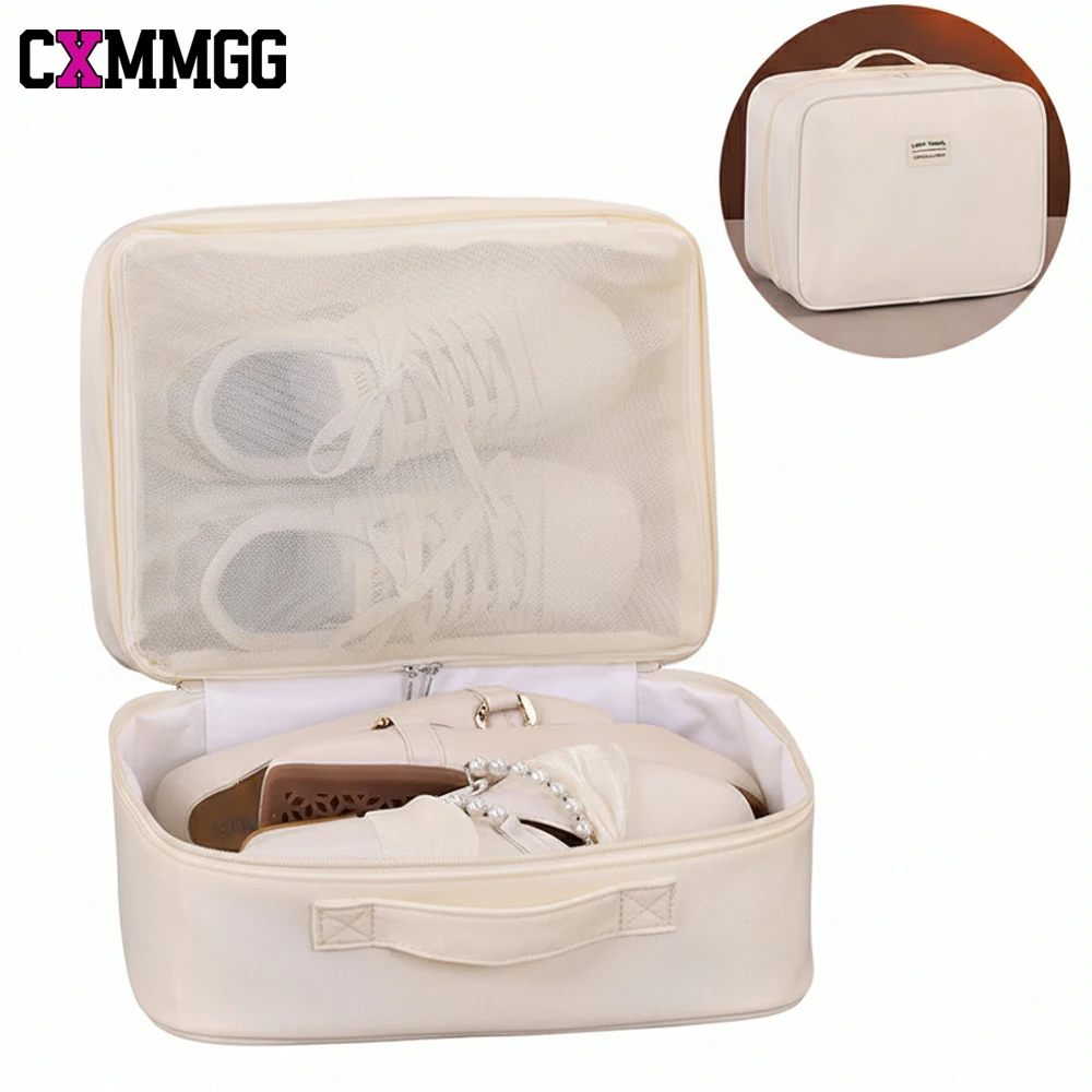حقائب أحذية CXMMGG قطعة واحدة للسفر - منظم حقيبة تخزين الأحذية المحمولة، منظم أحذية أمتعة السفر للنساء والمراهقات