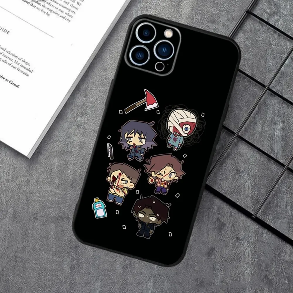 Game M-Mouthwashing Jimmy Curly Anya Phone Case For iPhone 16,15,14,13,12,11,XS,XR,X,8,7,Pro,Max,Plus,mini Silicone Black Cover
