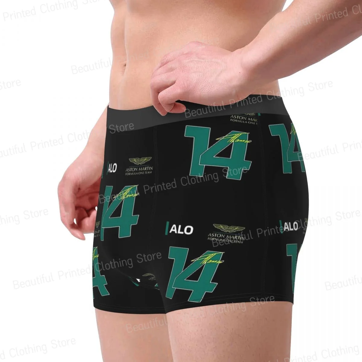 Fernando Alonso 14 Men Boxer Briefs Underpants Accessories Outfits Highly Breathable High Quality Birthday Gifts