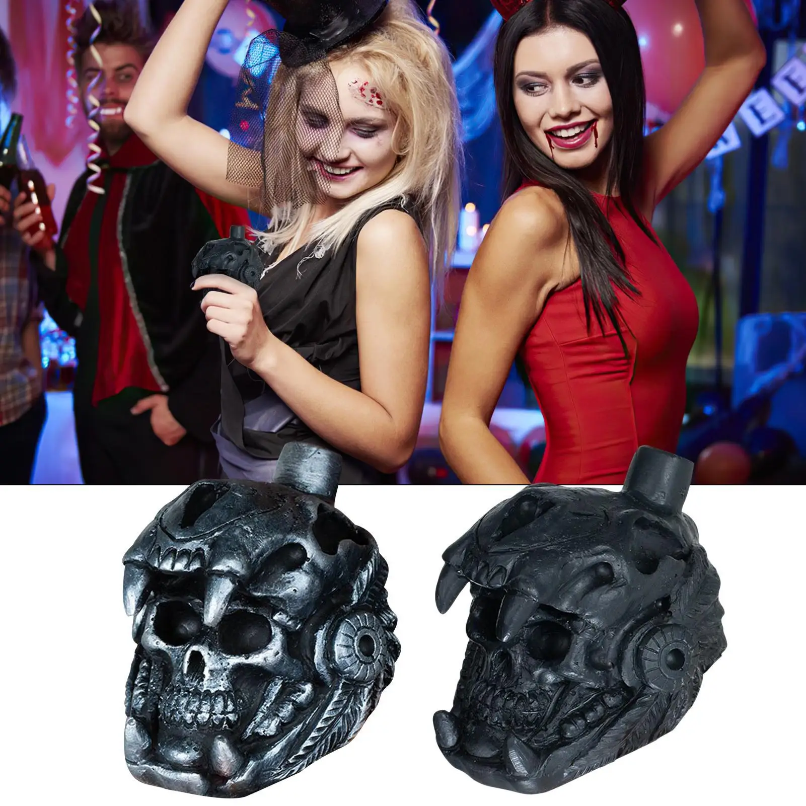 الجمجمة صفارة إنقاذ تحصيل الدفاع عن النفس صافرة الجمجمة على شكل قابلة لإعادة الاستخدام التخييم بقاء الملحقات للمغامرة في الهواء الطلق #2