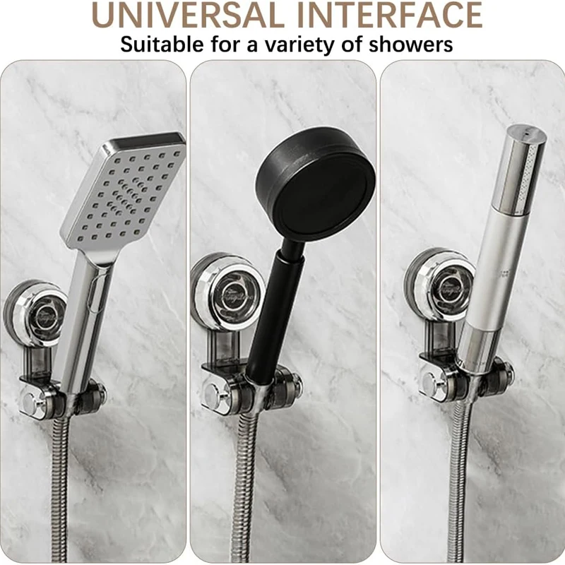Shower bracket Suction Cup Shower Bracket Movable and Adjustable Shower Head Seat Without Punching Vacuum adsorption Shower Base