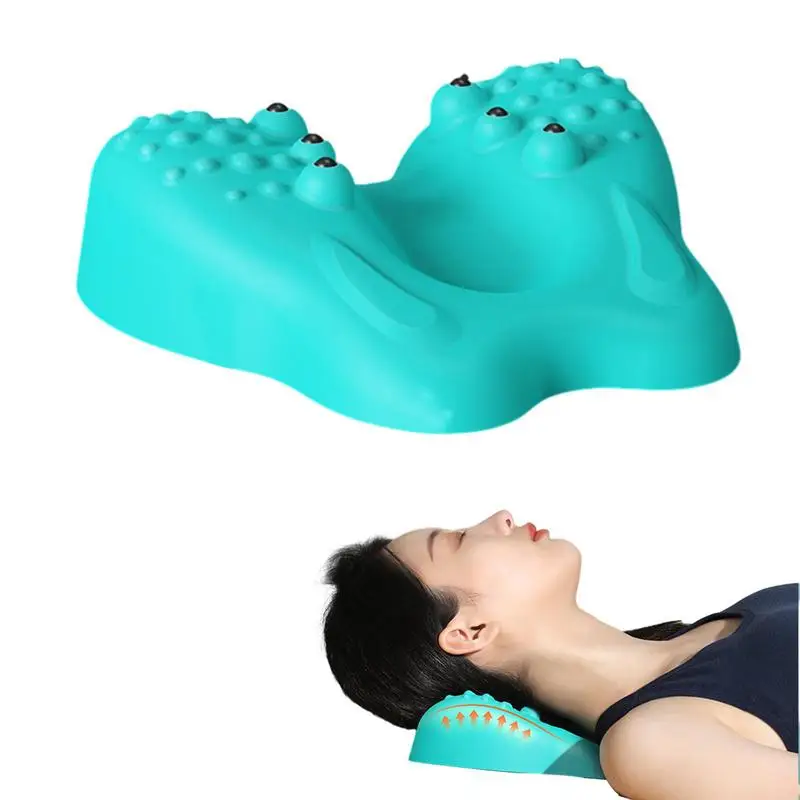 Neck Stretcher Massager Cervical Chiropractic Traction Device Pillow Neck Stretcher Neck Shoulder Back Support Massage Pillow