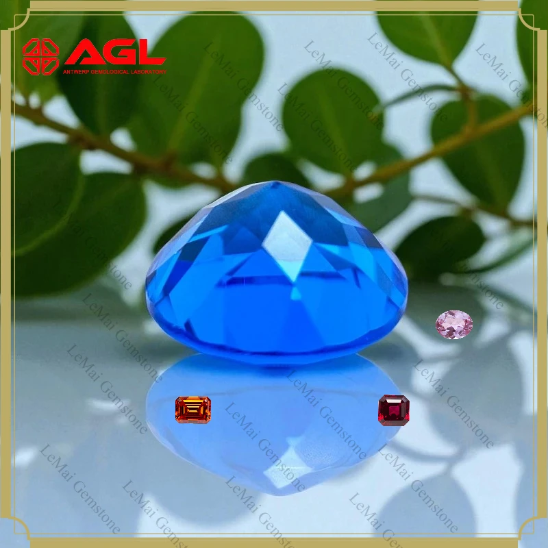 Lab Grown Cobalt Spinel Round Cut VVS1 Synthetic Gemstone