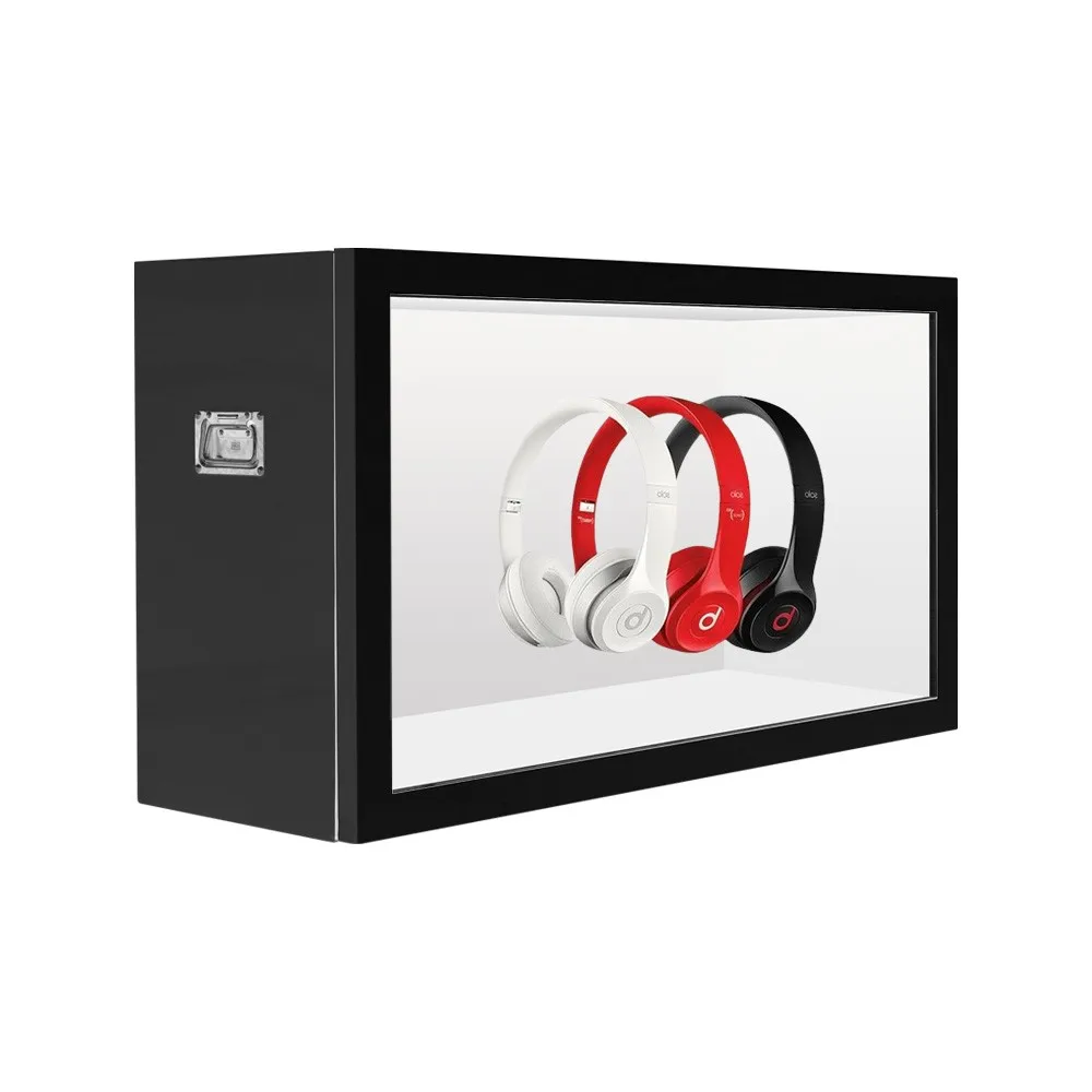 

Transparent LCD Glass Box 32 Inch Showcase Mobile Accessories Digital Products Store Touch Screen Holographic Commercial Display