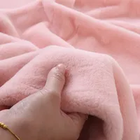 50cmX50cm Encryption Imitation Rex Rabbit Fur Fabric Thicken Blanket Hat Coat Plush Toy Handmade DIY Fur Clothing Sewing Fabric