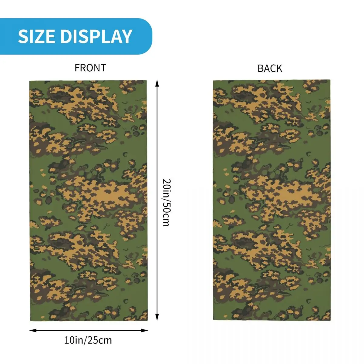Splintertarn German WW2 Camouflage Army Military Cam Bandana Neck Cover Printed Wrap Scarf Headband Cycling Unisex Adult view 2