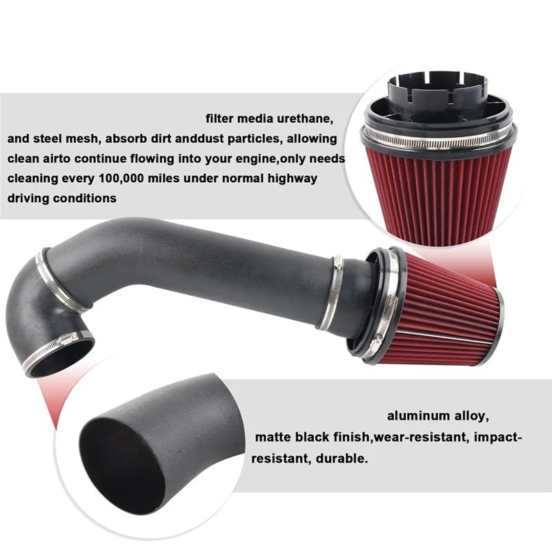 

For Chevy LS1 LS2 LS3 LQ4 LQ9 LY6 4.8 5.3 5.7 6.0 Engine 4 Inch Cold Air Intake Kit Filter For LS Swap