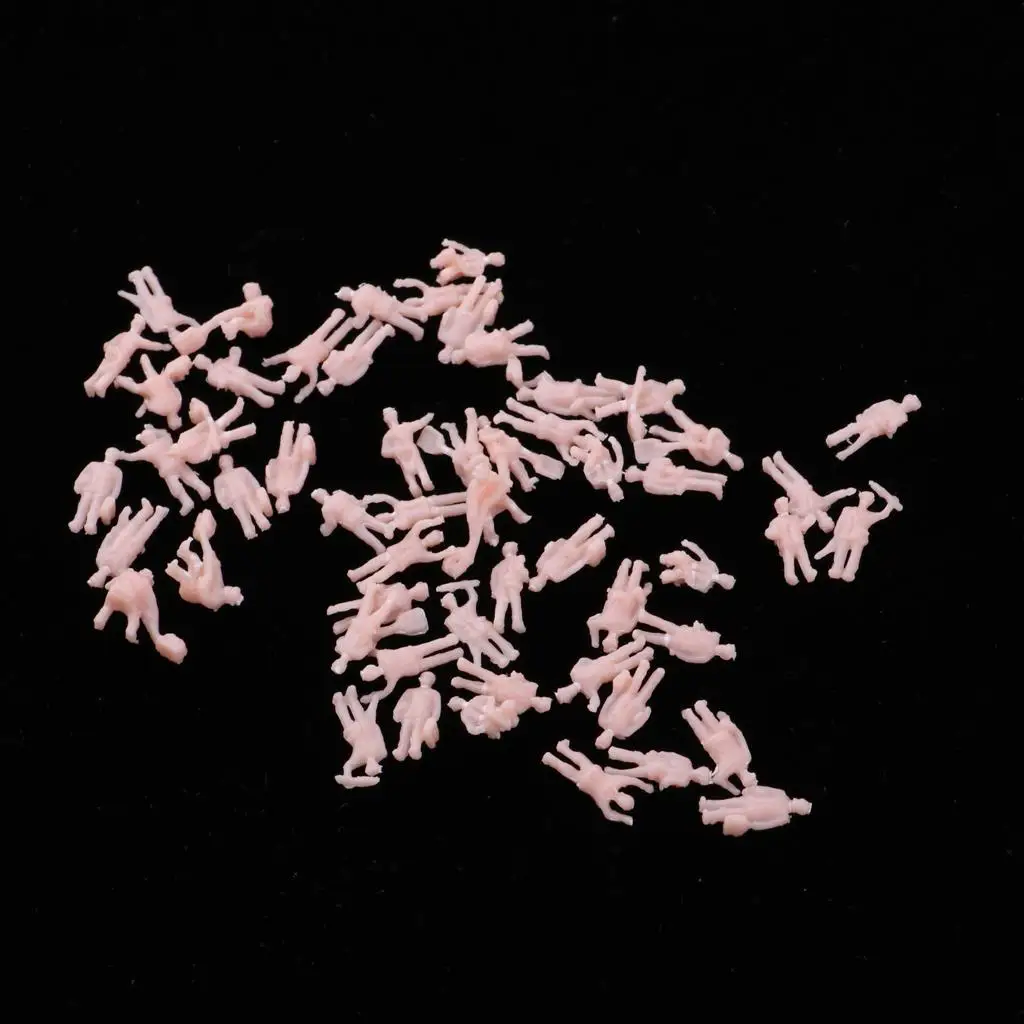 N Layout Railway Landscape DIY 56Pcs Painted People Figures Models