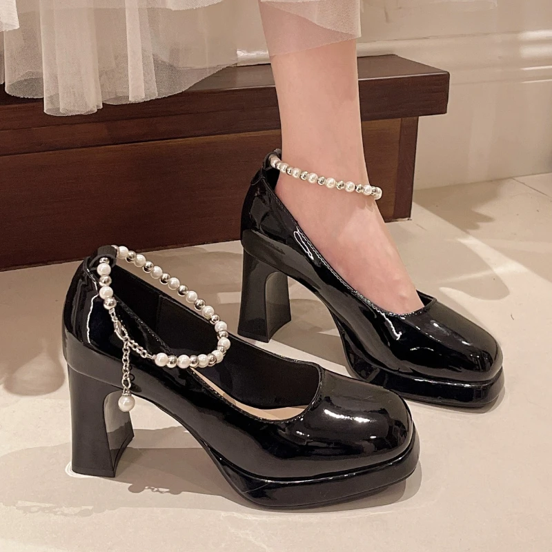 

Женские туфли на высоком каблуке Мэри Джейн 2026: Новые женские туфли-лодочки на платформе