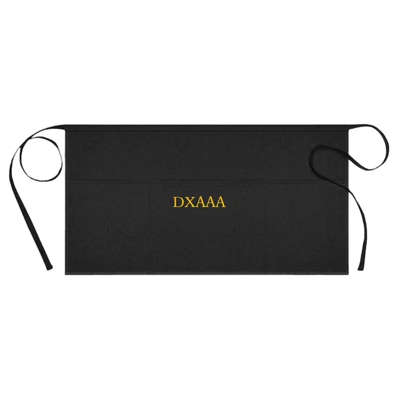

DXAA Server Aprons with 3Pockets Waitress Apron Water Resistant Half Apron Maid Apron