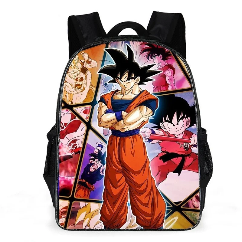 Dragon Ball Son Goku Vegeta tornister Cartoon plecak Anime Super Saiyan o dużej pojemności Student Boy Beerus naklejka plecak