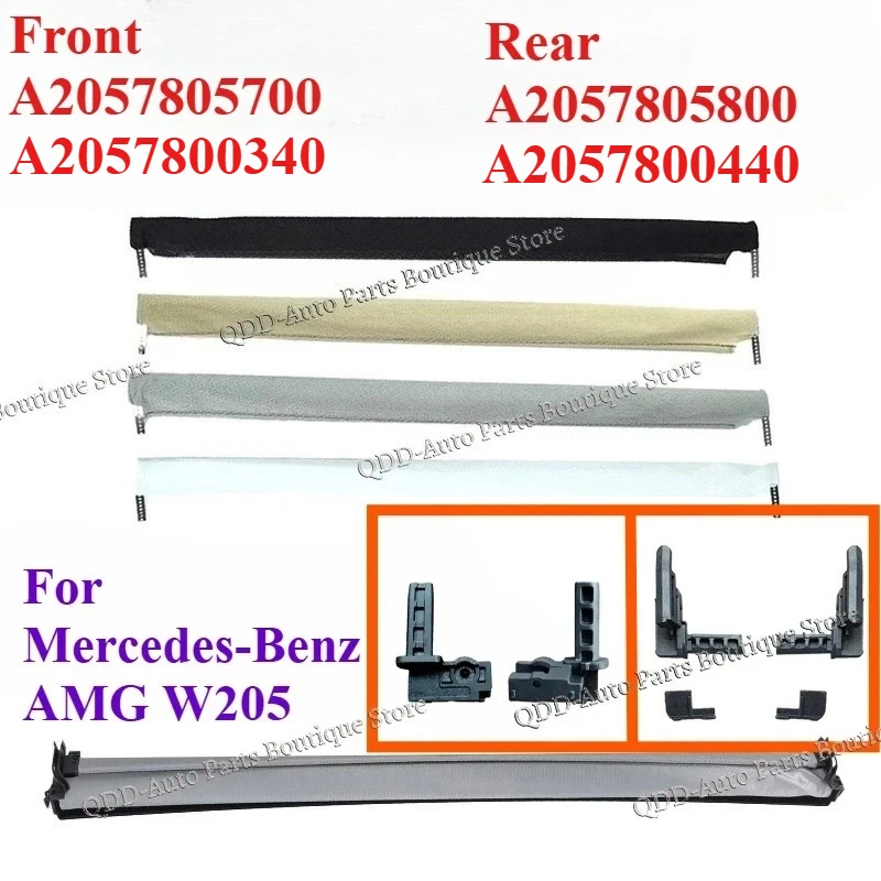 F/R Car Skylight Shutter Sunroof Sunshade Shade A2057800340 A2057805700 A2057805800 A2057800440 For Mercedes-Benz AMG W205 C63 view 4