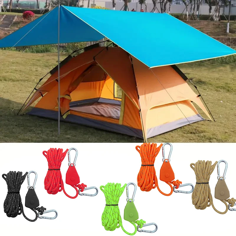 1Pc Camping Zelt Seil Verschluss Wind Seil Schnalle Pulley Ratsche Kleiderbügel Markise Seil Haken Outdoor Pulley Teller Zelt Fixer