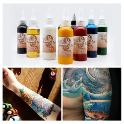 Tinta de Tatuajes Temporales, aerógrafo semipermanente, tinta común falsa para arte corporal, tinte brillante, pintura, pigmento de belleza, suministros de maquillaje, 100ml