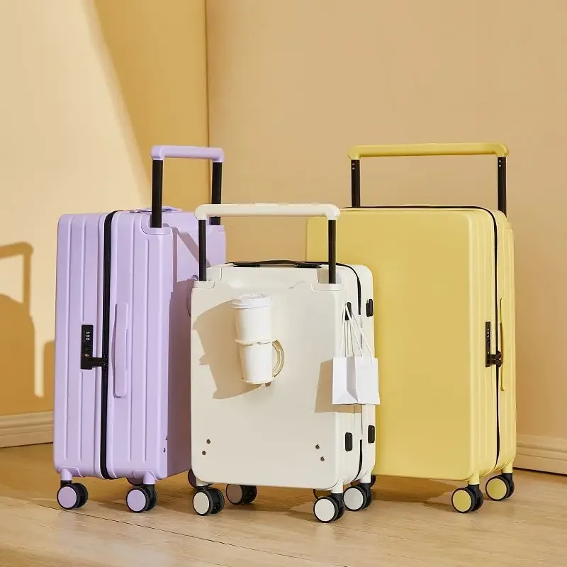 

Wide trolley suitcase female student large capacity new 20 inch boarding case small suitcase dense