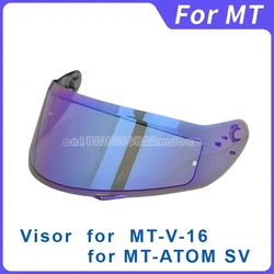 FOR MT-V-16 ATOM SV Helmet for MT Disposter Helmet Library Visor Lens for MT-ATOM SV Light Black silver Clear Lens