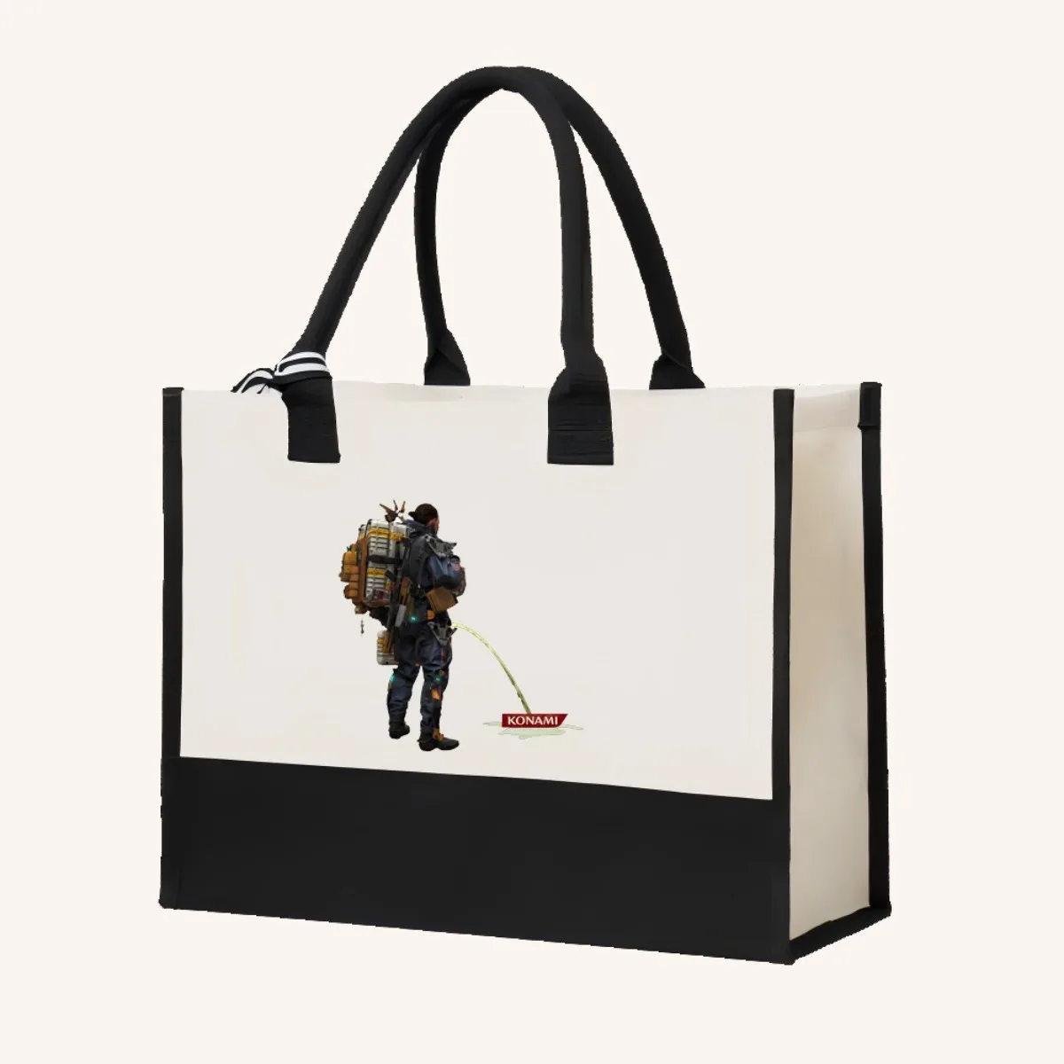 سام اذهب إلى الجحيم، كونامي! 2026 وصول جديد أزياء عملية واسعة قابلة لإعادة الاستخدام حمل حقيبة نمط طباعة 2 لهجة الثقيلة