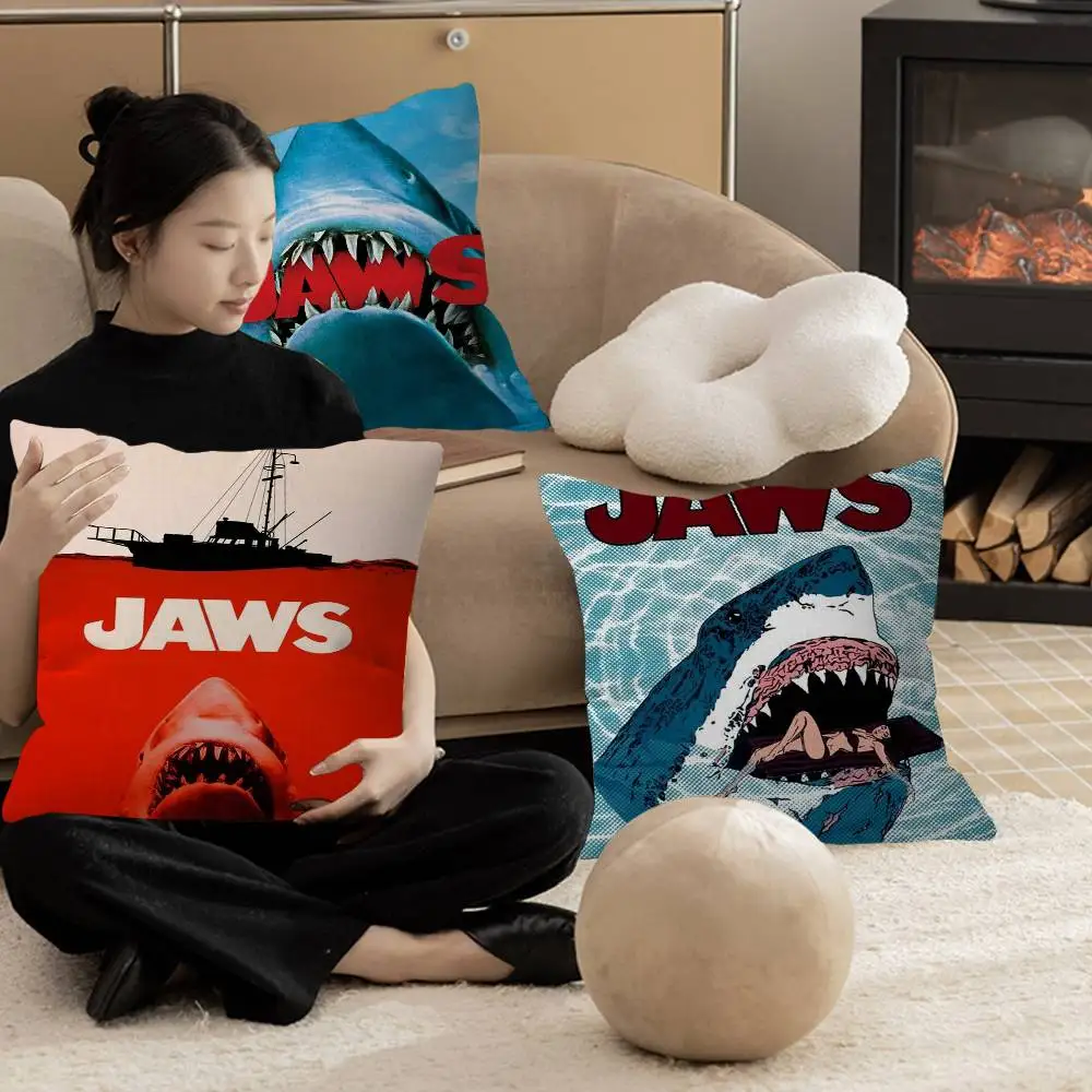 Jaws-move Kissenbezug, Polyester, Sofakissen, dekorative Dekokissen, Heimdekoration, Kissenbezug