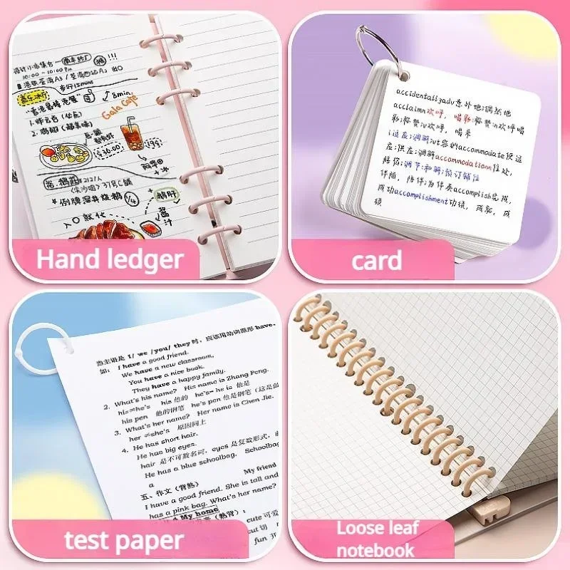 Mini perforadora de papel de un solo anillo, perforadora para tarjeta, Cuenta de mano, cuaderno, escuela, suministros de oficina