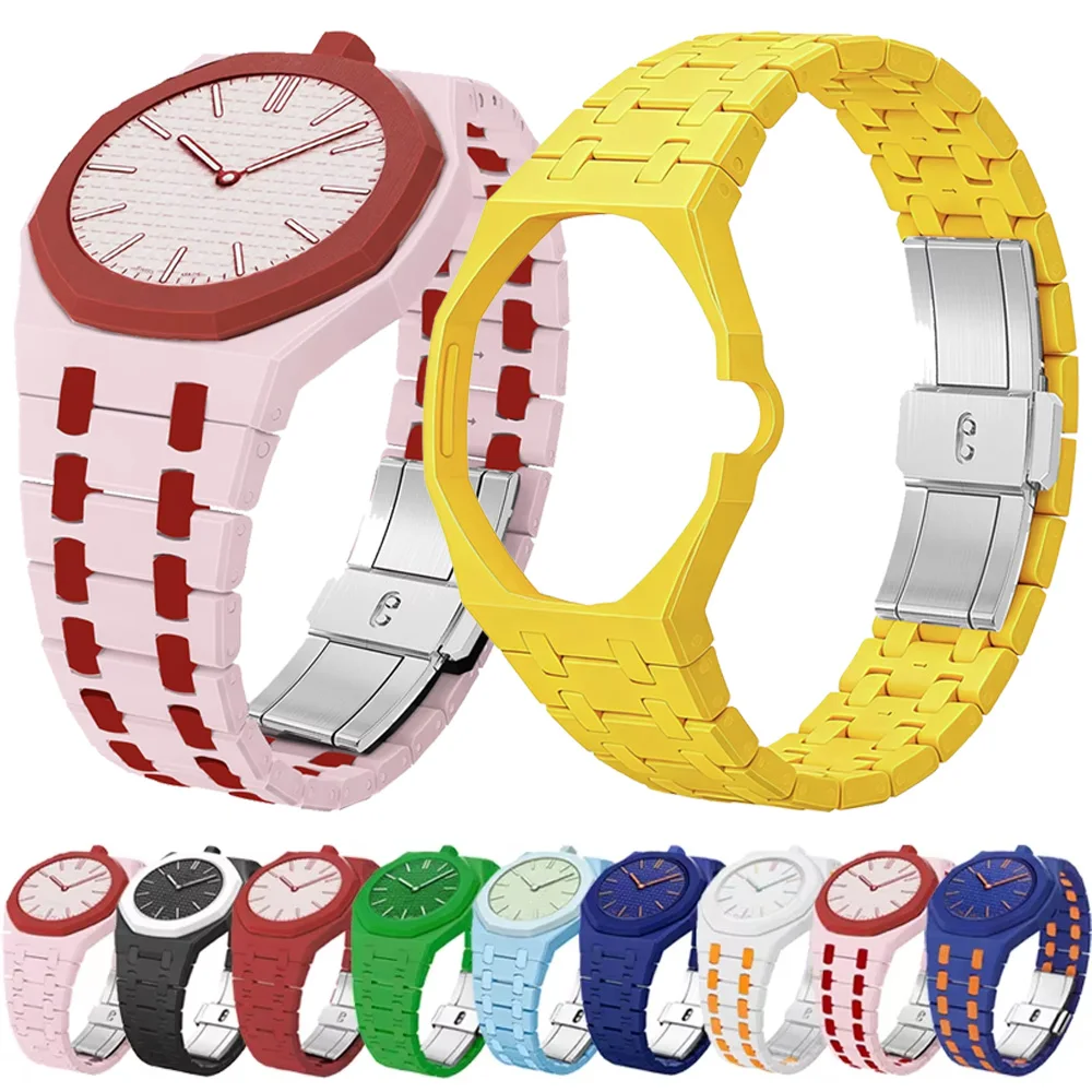 Bioceramic Case+Strap For Swatch X AP Royal Pop Pocket Watch Changer To Watchband Advanced Correa For Royal Pop Modification Kit