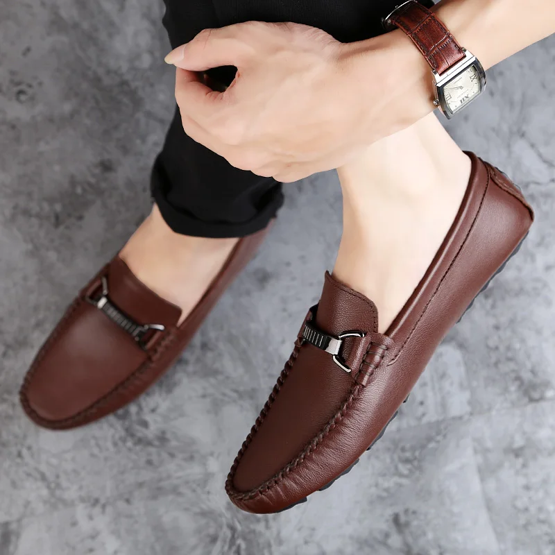 Genuine Leather Slip On Mens Loafers Casual Shoes Men Designer Lofer Man Mocasines Hot Sale Loafer Trend 2022 Loffers Low Lofars