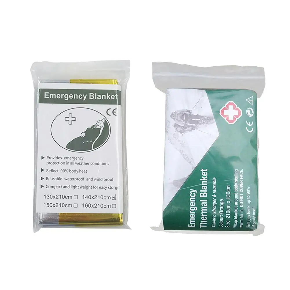 

Outdoor Thermal Emergency Foil First Aid Survival Blankets (160x210cm Silver)