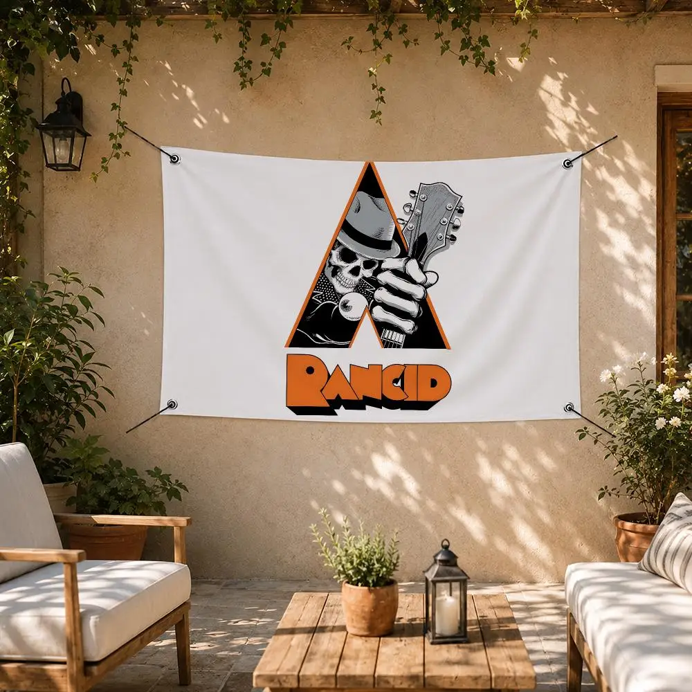Rock Band Rancid Flags Room Bedroom Home Outdoor Wall Hanging Concert Printed Background Decoration Art Banne