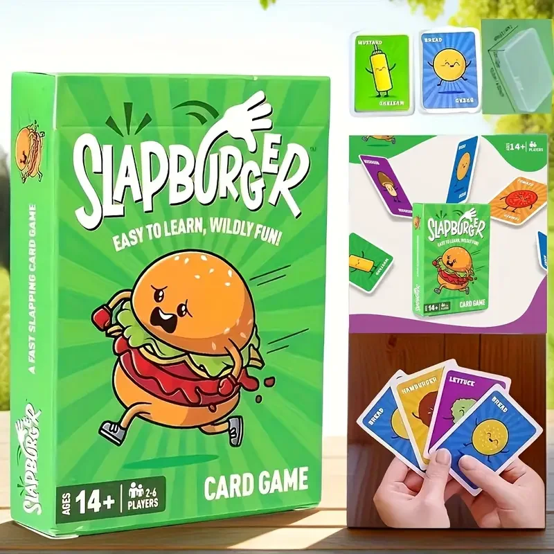 SLAP BURGER – Ein schnell verpacktes strategisches Kartenspiel, ideal für Familien- und Partyunterhaltung