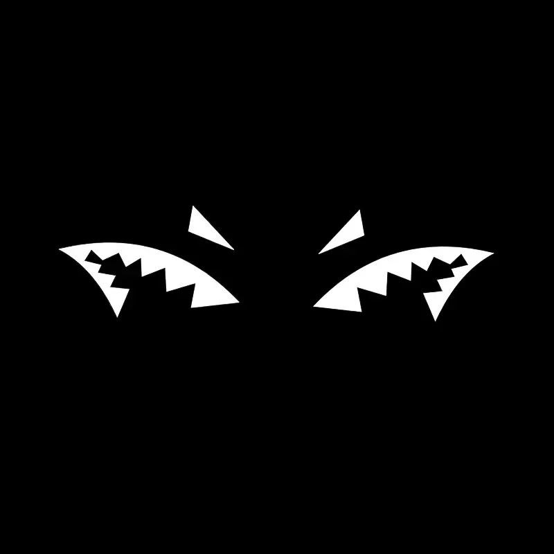 2Pcs Car Sticker Reflective Shark Fin Antenna Shark Mouth Vinyl Decal