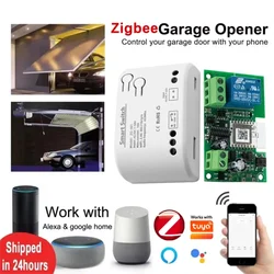 1CH Zigbee Smart Garage Door Opener Remote Control Automation Switch Motor Relay AC DC7-32V 85-250V Works with Tuya Smartlife