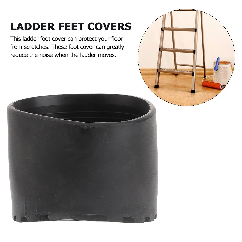 

2Pcs Ladder Feet Round Caps PVC Non-Slip Protective Covers Stable Floor Protectors for Telescopic Step Ladder Accessories