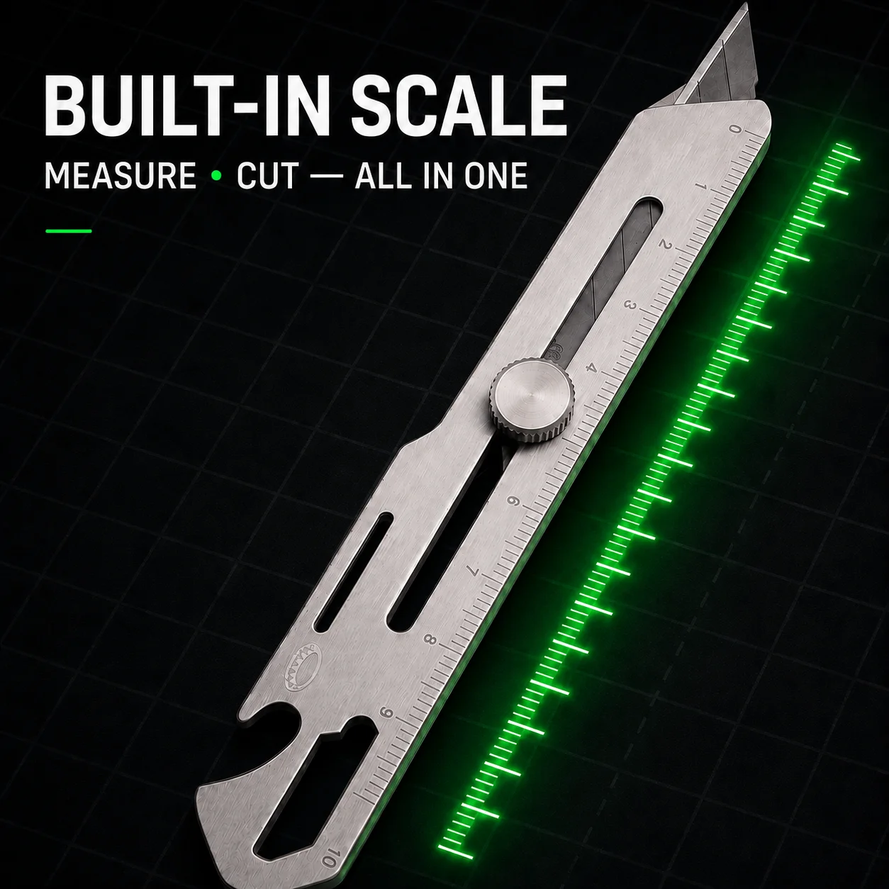 6 In 1 Stainless Steel Utility Knife Multi-Function Opener Retractable Box Cutter Portable Office Home Courier Unboxing Knifes