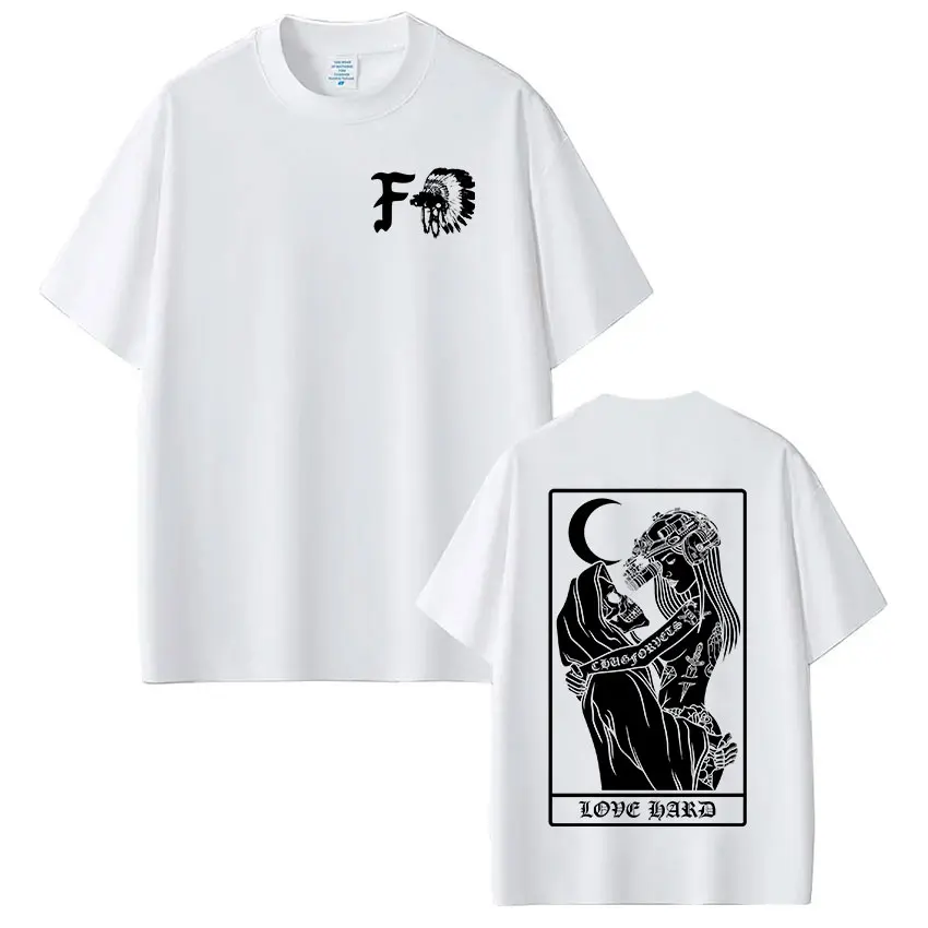 Forward Observations Group Skeleton Grafik-T-Shirt für Herren und Damen, modisch, Vintage, übergroß, lässig, kurzärmelig, Streetwear – Detail 3