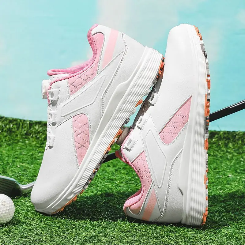 Men's Women's Professional Golf Shoes Casual Anti-slip Wear-resistant Cushioning Swivel Button Shoes