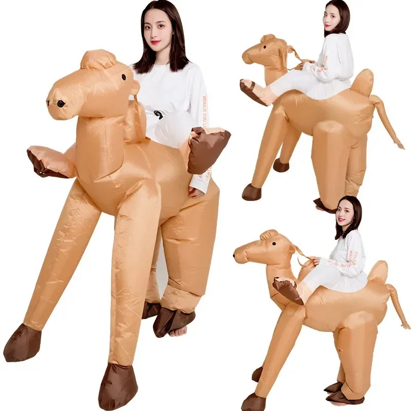 Simbok-pantalones de disfraz inflables de Camel para adultos, ropa de maniquí de dibujos animados divertidos, paseos de animales para caminar, accesorios de ambiente, desierto NM33
