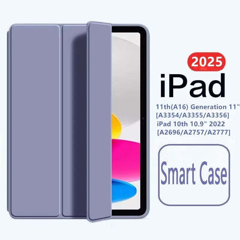 

Для Apple iPad 11th (A16)Generation2025 Чехол A3354 11 "Магнитная складная подставка из искусственной кожи Мягкая задняя крышка из ТПУ для iPad 10th 10.9 2022 Funda