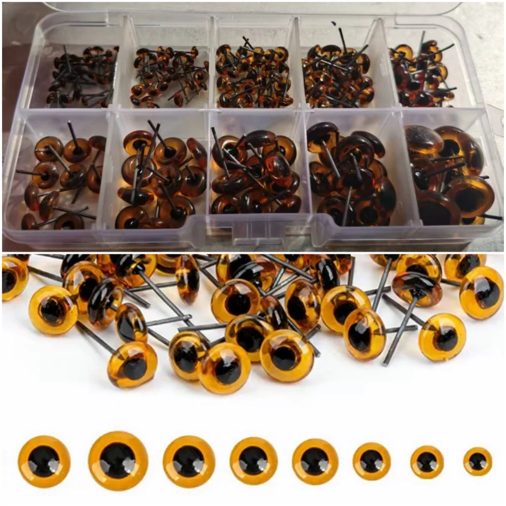 

100PCS Creative 3-12mm Dolls Glass Eyes Needle Felting Toys Accessories Doll Eyes Glass DIY Doll Safety Eye Cartoon Dolls