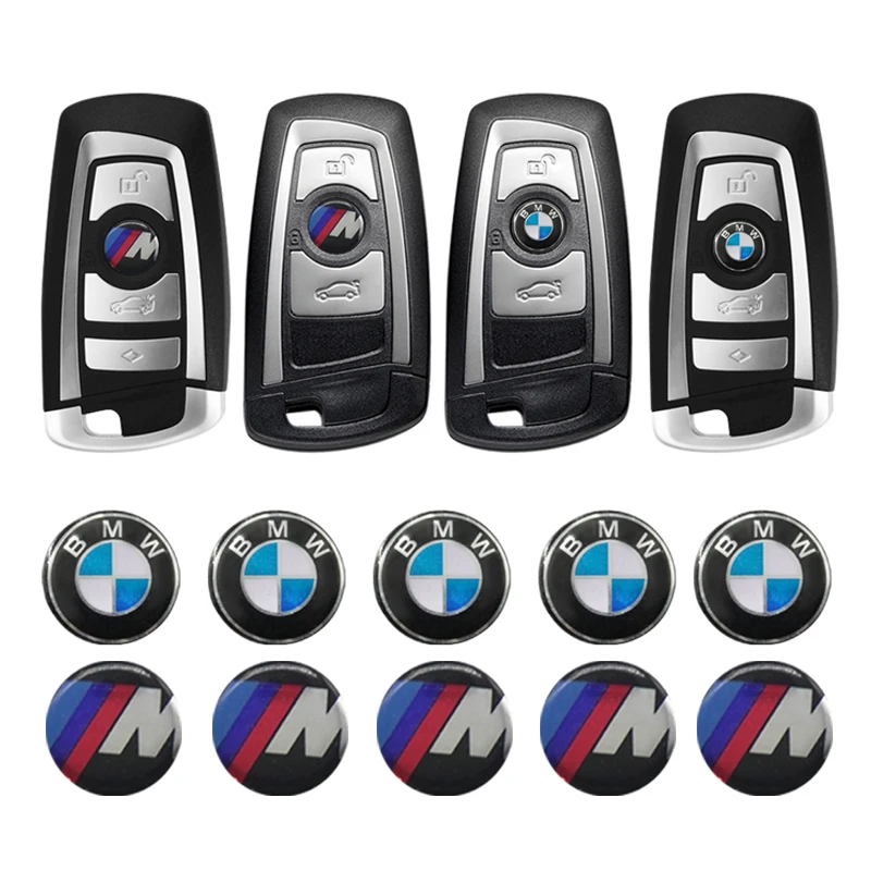 

5/10Pcs 11mm 14mm Car Key Sticker Logo Emblem For BMW F07 F34 F10 F20 F48 F39 F30 F25 F26 F15 F16 F22 F32 E90 Auto Accessories