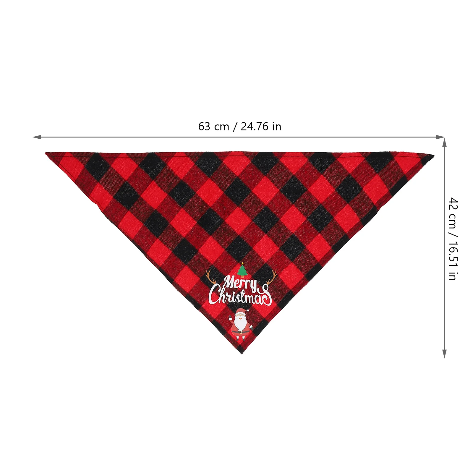 

2 Pcs Pet Scarf Bib Xmas Triangle Bibs Cute Scarves Dog Cotton Christmas Supplies Plaid Bandanas