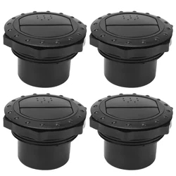 4PCS Dashboard Air Conditioning Outlet Deflector 60mm Hole Universal Knob Style Black For RVs Buses Yachts