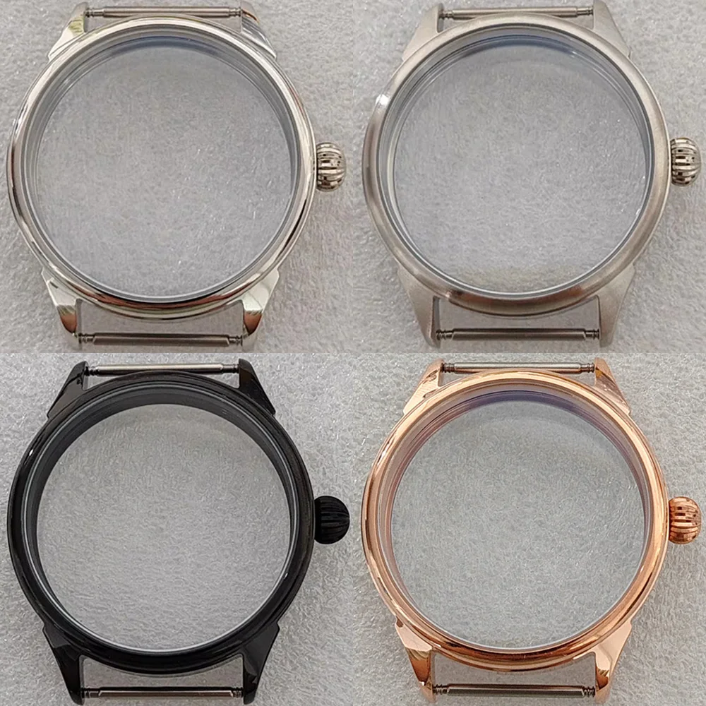 

Корпус для часов 42 мм для механизмов ETA 6497, 6498, ST3600, ST3620, модифицированные детали, минеральное стекло, корпус из нержавеющей стали