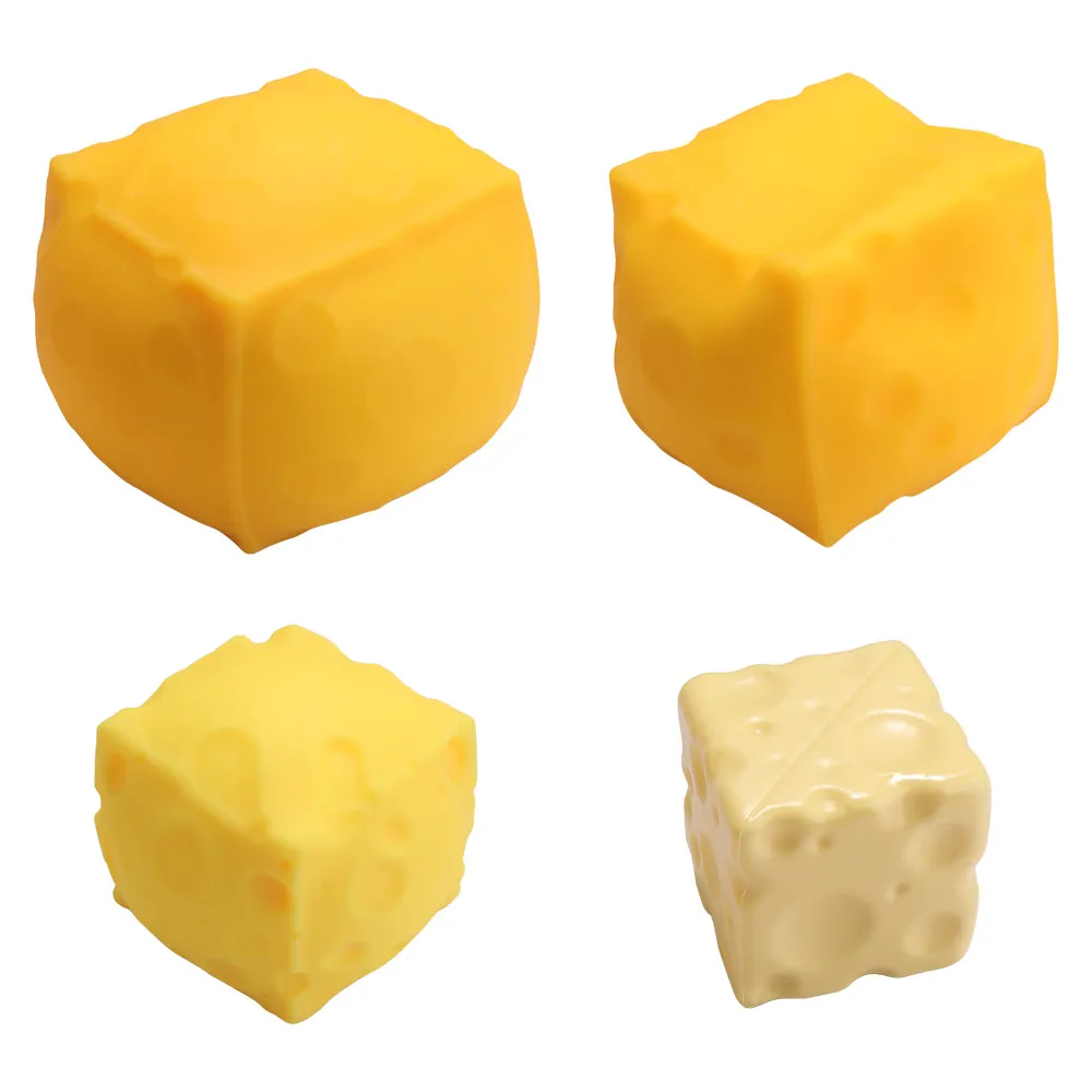 Extra Large Size Cheese Squeeze Slow Rebound Realistic Cheese Cheese Pinch Super Soft Comfortable Shapeable Squeeze Ball