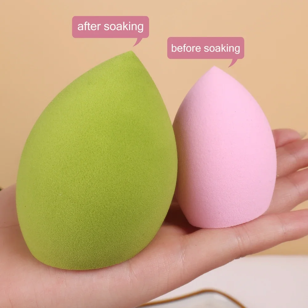 1/10pcs Makeup Sponge Powder Puff Soft Dry Wet Professional Beauty Egg Bevel Cut Shape Foundation Air Cushion Makeup Accessories