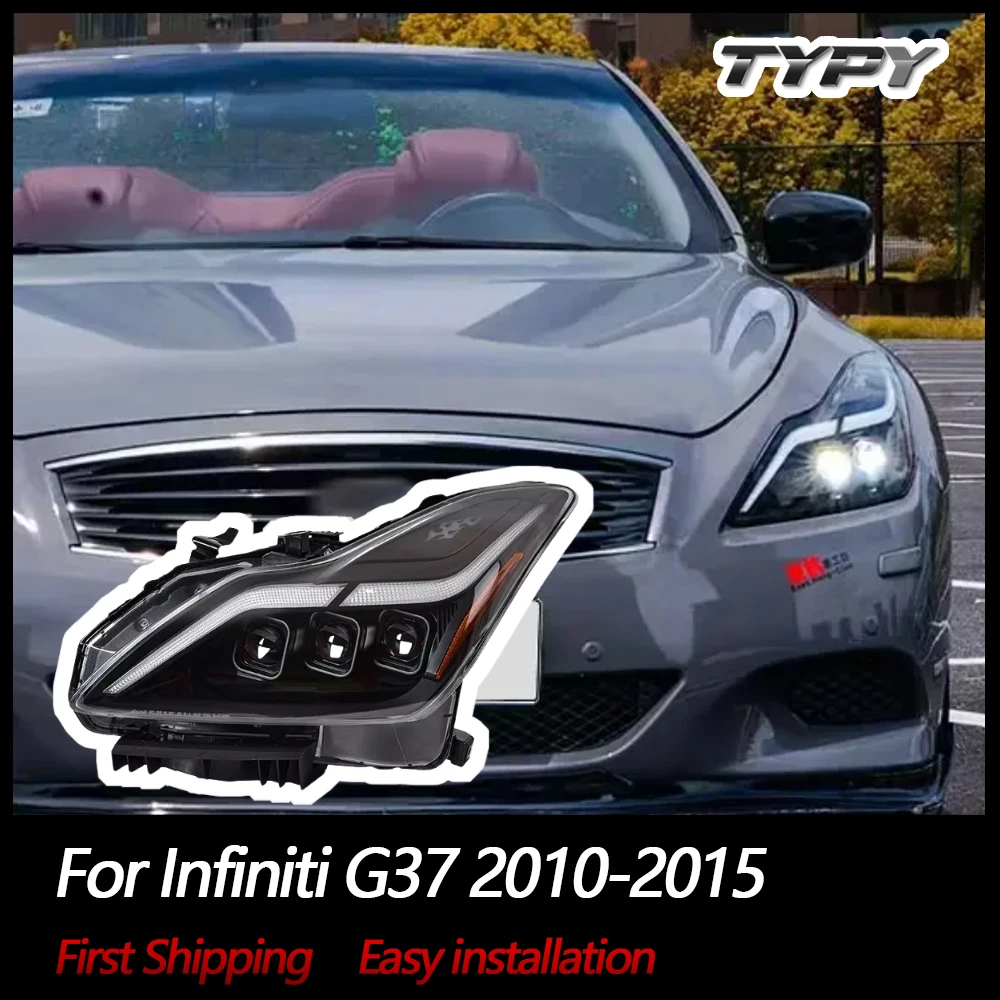 

Автомобильные фары TYPY для Infiniti G37, фары 2010-2015, светодиодные фары для проектора, дневные ходовые огни, автомобильные аксессуары