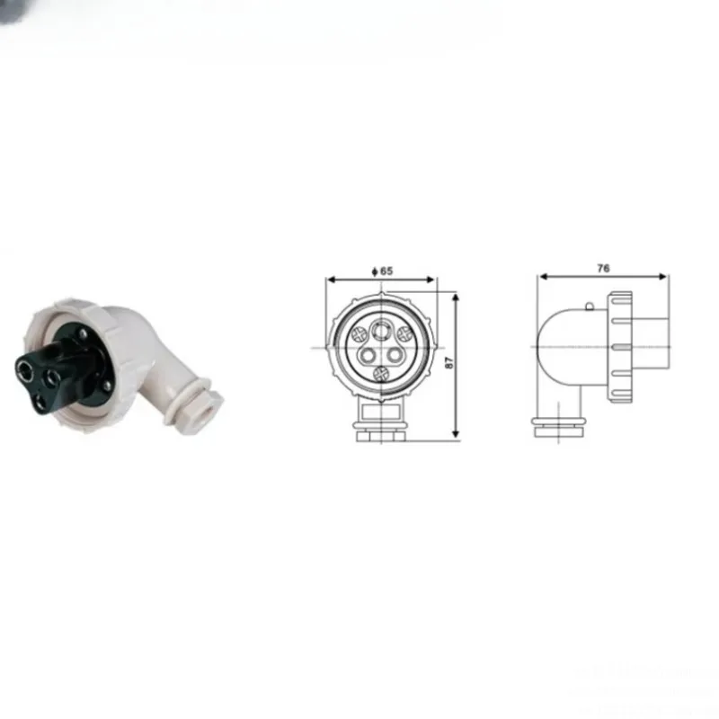 79 2801/2 Nylon Waterproof T-1MB Marine Plug Socket Connector 250V20A3 Hole 3 Plug 3P
