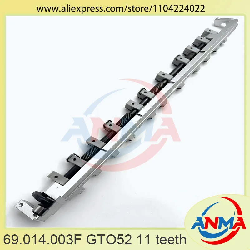 Length 629mm 69.014.003F GTO52 Gripper Bar MV.032.161 11 teeth Assembly For offset GTO 52 Offset Printing Machine
