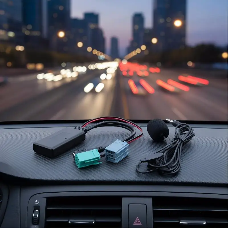 Car Radio Mini ISO Connector Bluetooth 5.0 1 Set for Biurlink Durable Audio Adapter for Car Interior Speaker RetrofitHot